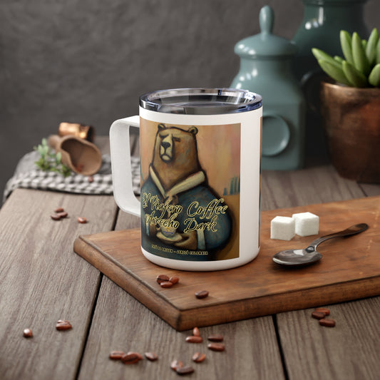Arrecho Dark Bear - Insulated Coffee Mug, 10oz