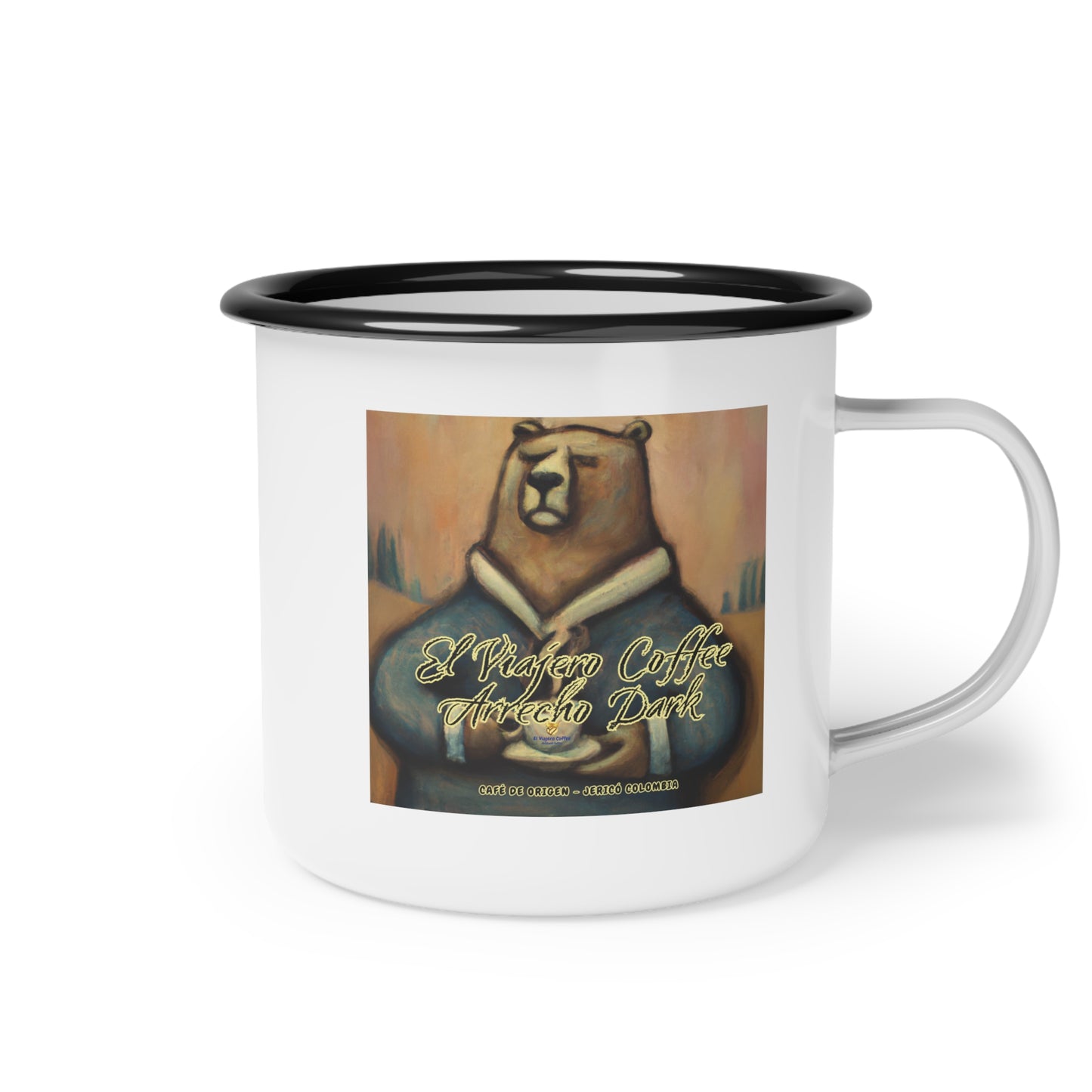Arrecho Dark Bear - Enamel Camp Cup