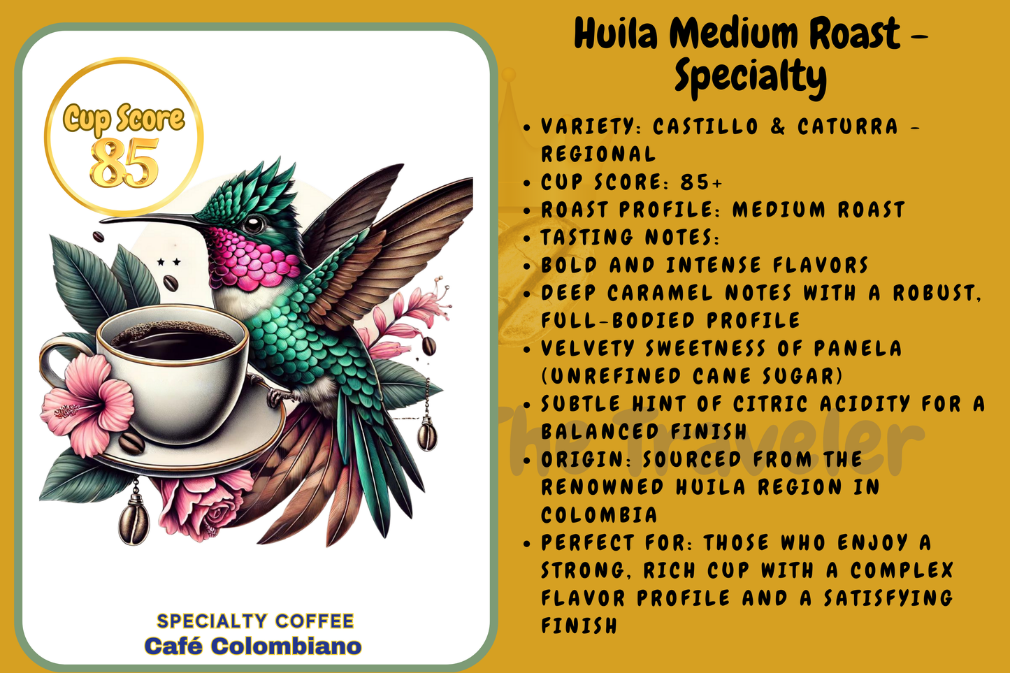 Huila Medium Roast - Specialty Cup Score 85