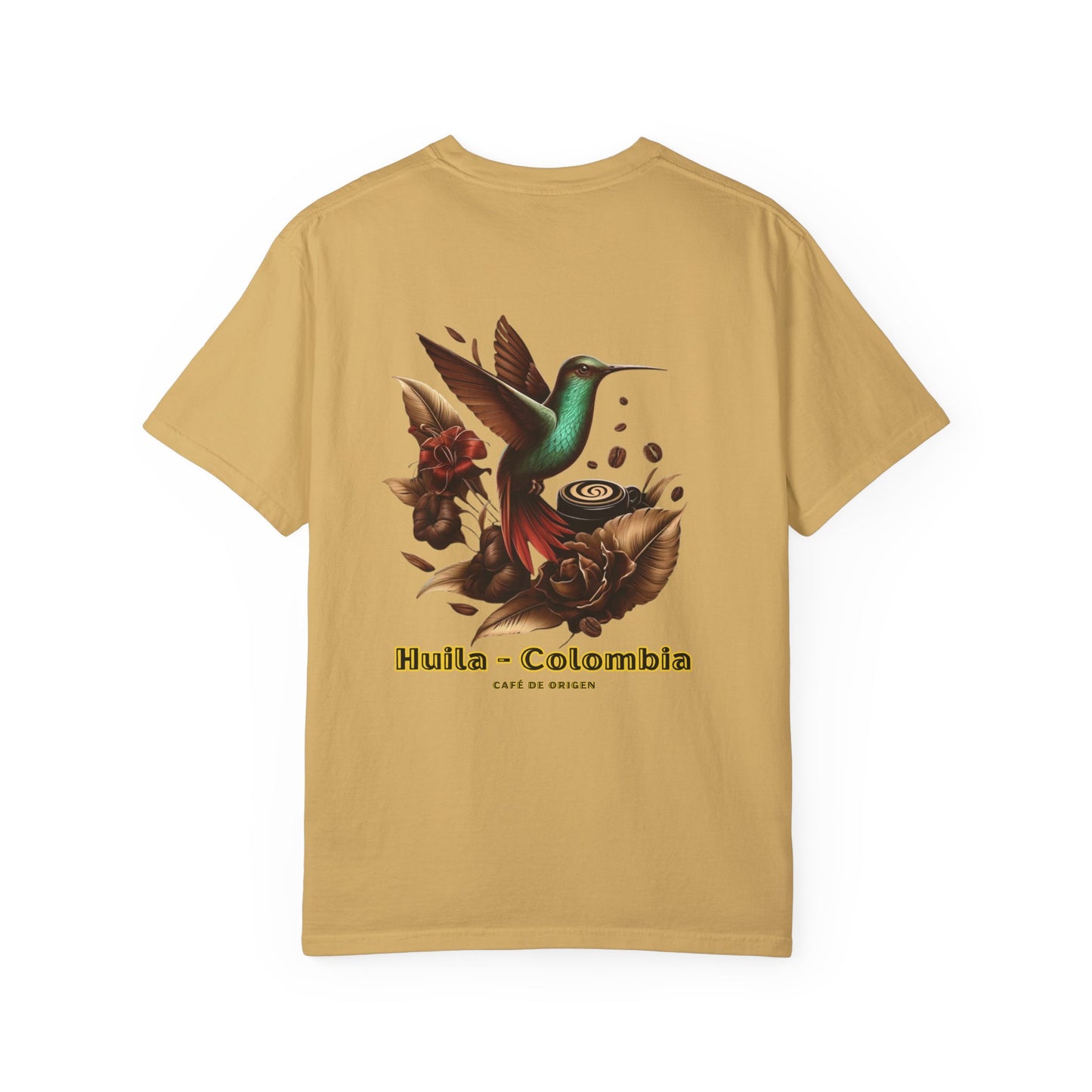 Free Shipping - Coffee Hummingbird Unisex T-shirt - El Viajero Huila Dark Colibri