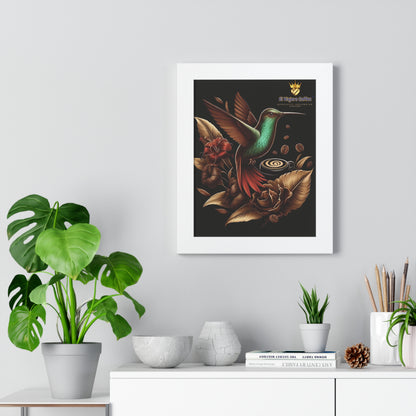 Vertical Poster - El Viajero Coffee - Huila hummingbird