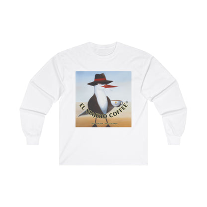 Long Sleeve Tee - El Viajero Coffee Mascot, The Stylish Arctic Tern Design