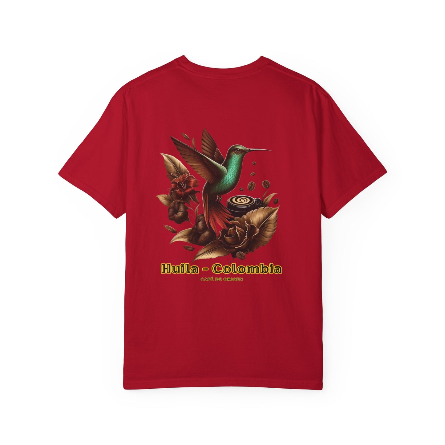 Free Shipping - Coffee Hummingbird Unisex T-shirt - El Viajero Huila Dark Colibri