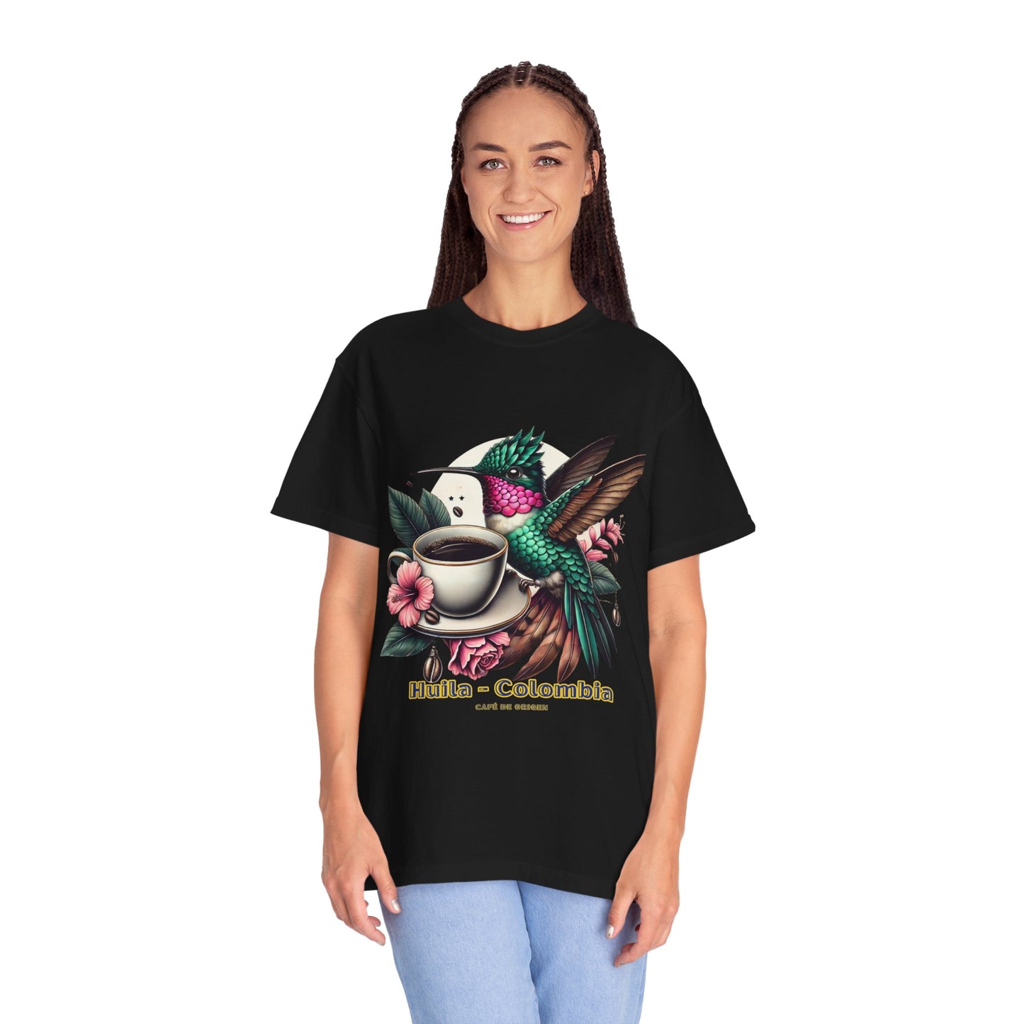 Hummingbird Unisex T-shirt - Huila Colombia Colibri - front design