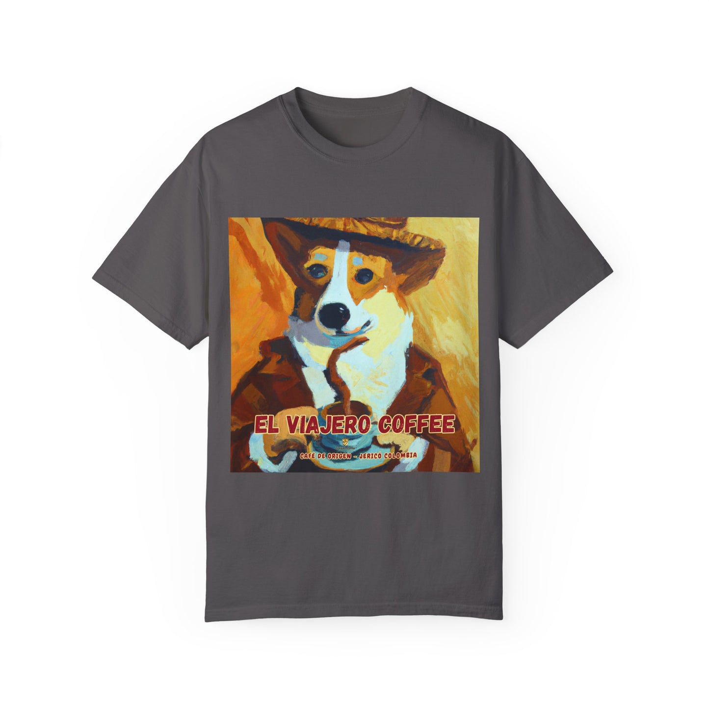 El Viajero Coffee - Caffeinated Corgi - T-shirt