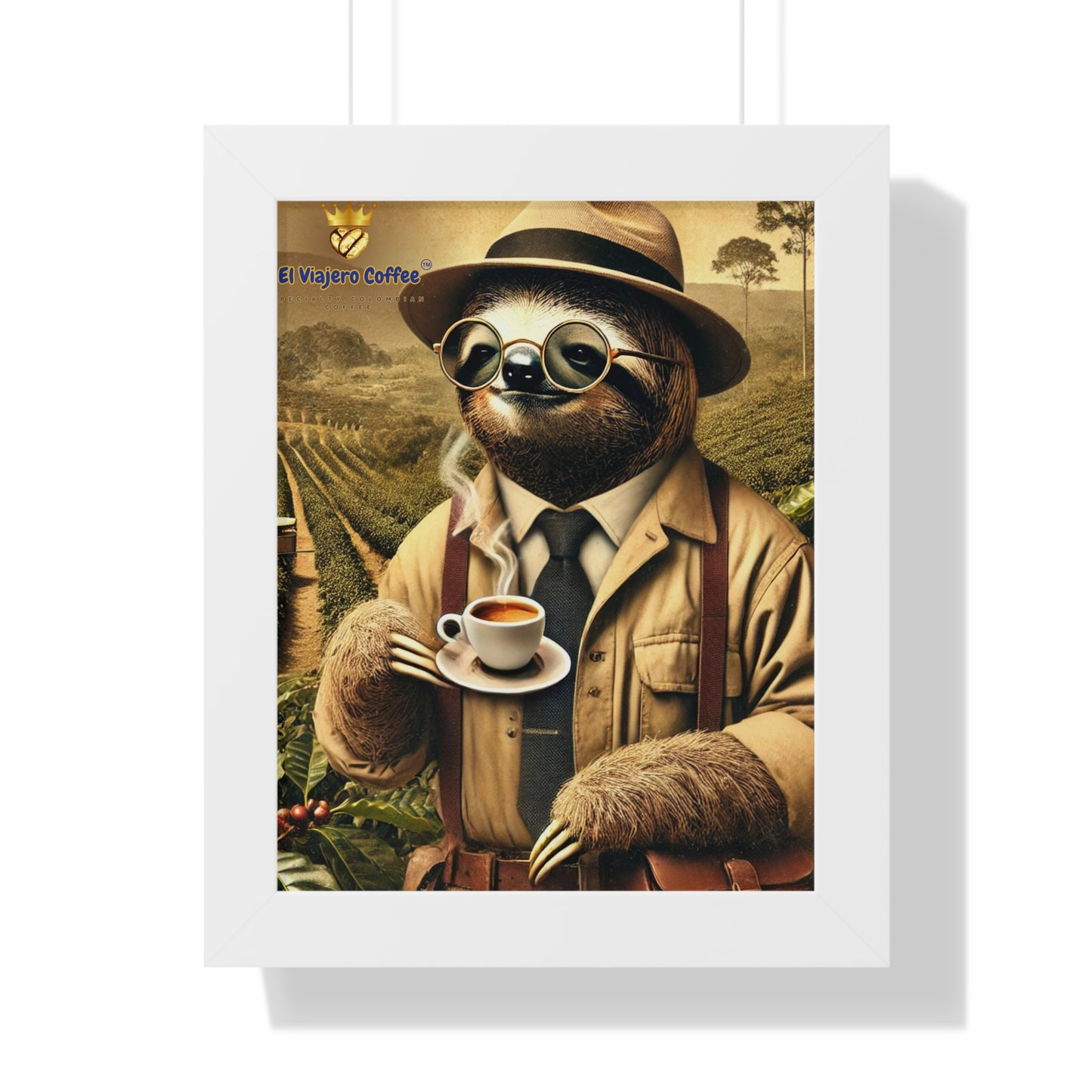 Vertical Poster - El Viajero Coffee Decaf Sloth