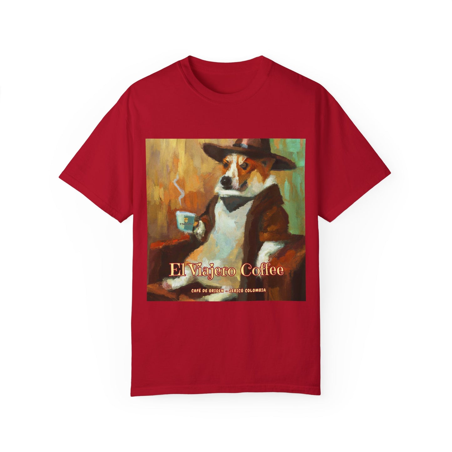 El Viajero Coffee - Cool Coffee Corgi - T shirt