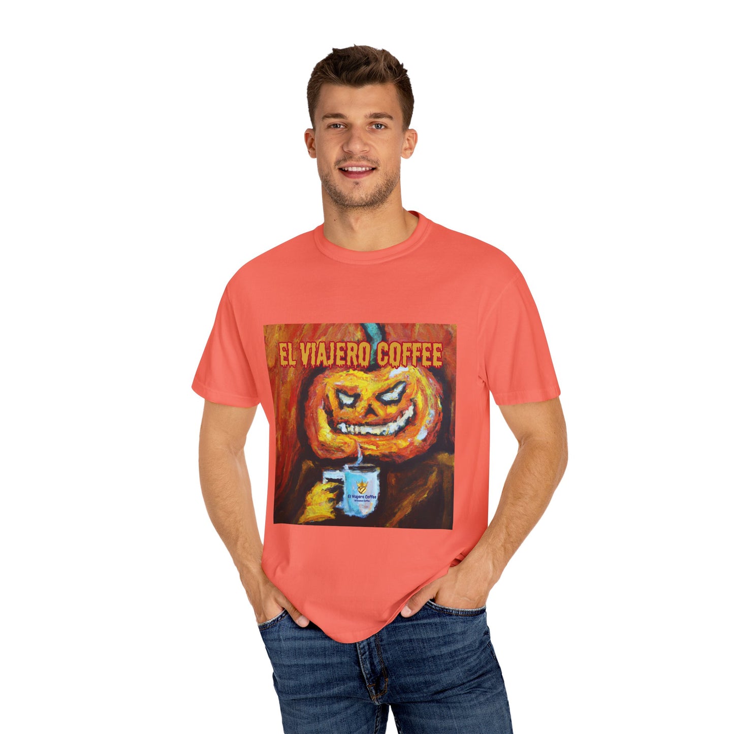 El Viajero Coffee Halloween Jack O'Lantern T-shirt