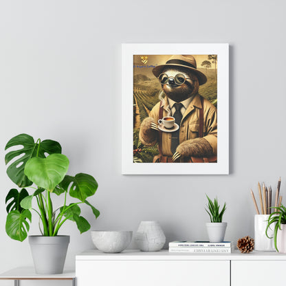 Vertical Poster - El Viajero Coffee Decaf Sloth