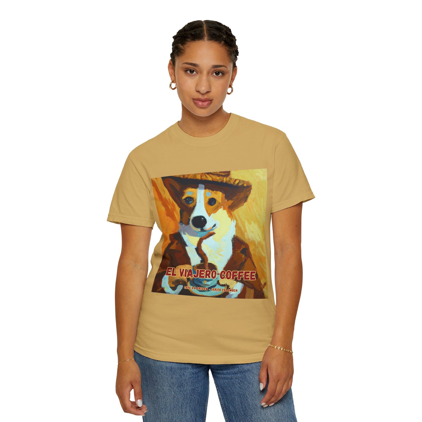 El Viajero Coffee - Caffeinated Corgi - T-shirt