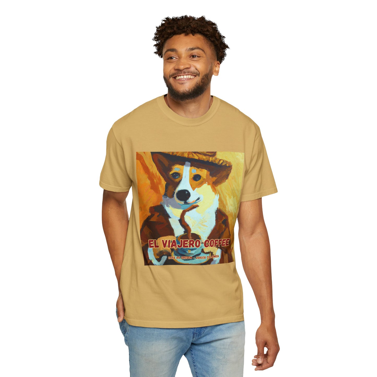 El Viajero Coffee - Caffeinated Corgi - T-shirt