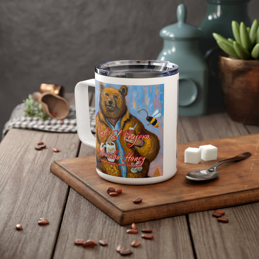 Arrecho Honey Bear - Insulated Coffee Mug, 10oz