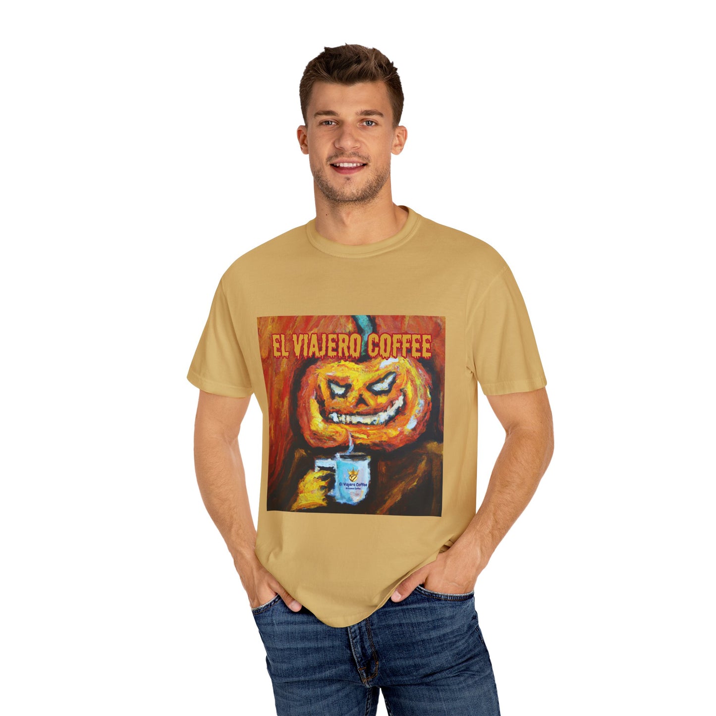 El Viajero Coffee Halloween Jack O'Lantern T-shirt