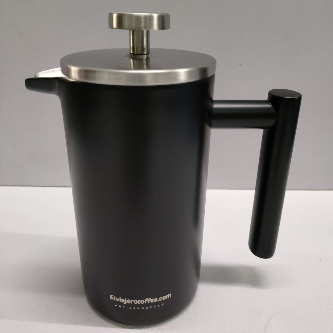 Double Wall Stainless Steel French Press - Black or Silver