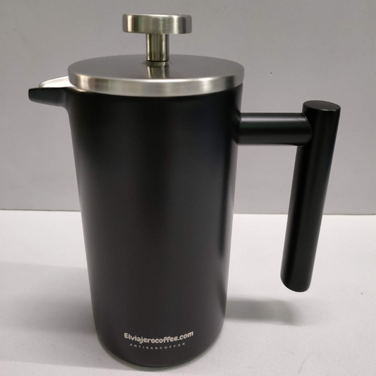 Double Wall Stainless Steel French Press - Black or Silver