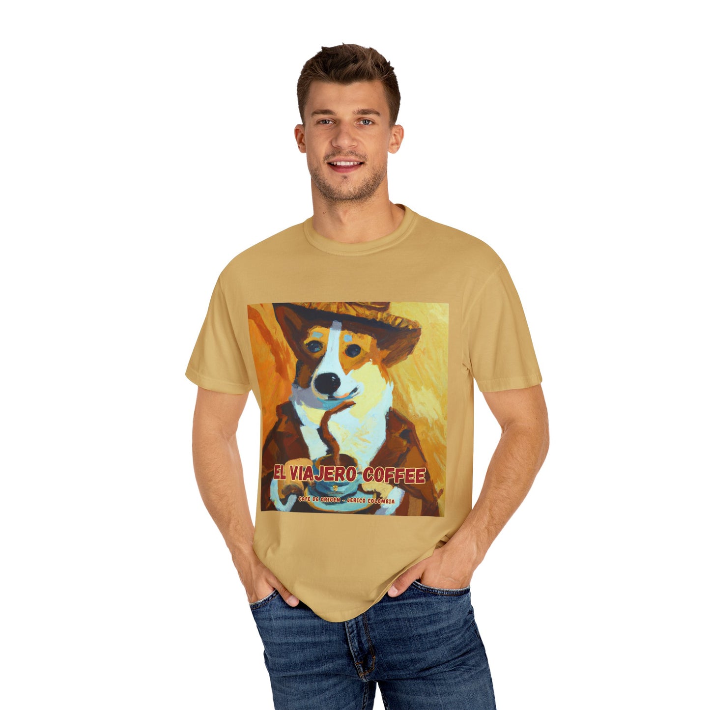 El Viajero Coffee - Caffeinated Corgi - T-shirt