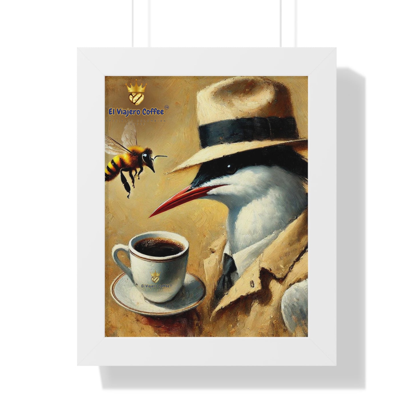 Vertical Poster - El Viajero Coffee - Honey Artic Tern Wall Art