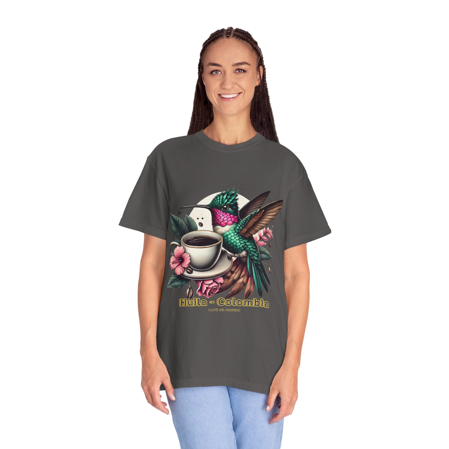 Hummingbird Unisex T-shirt - Huila Colombia Colibri - front design
