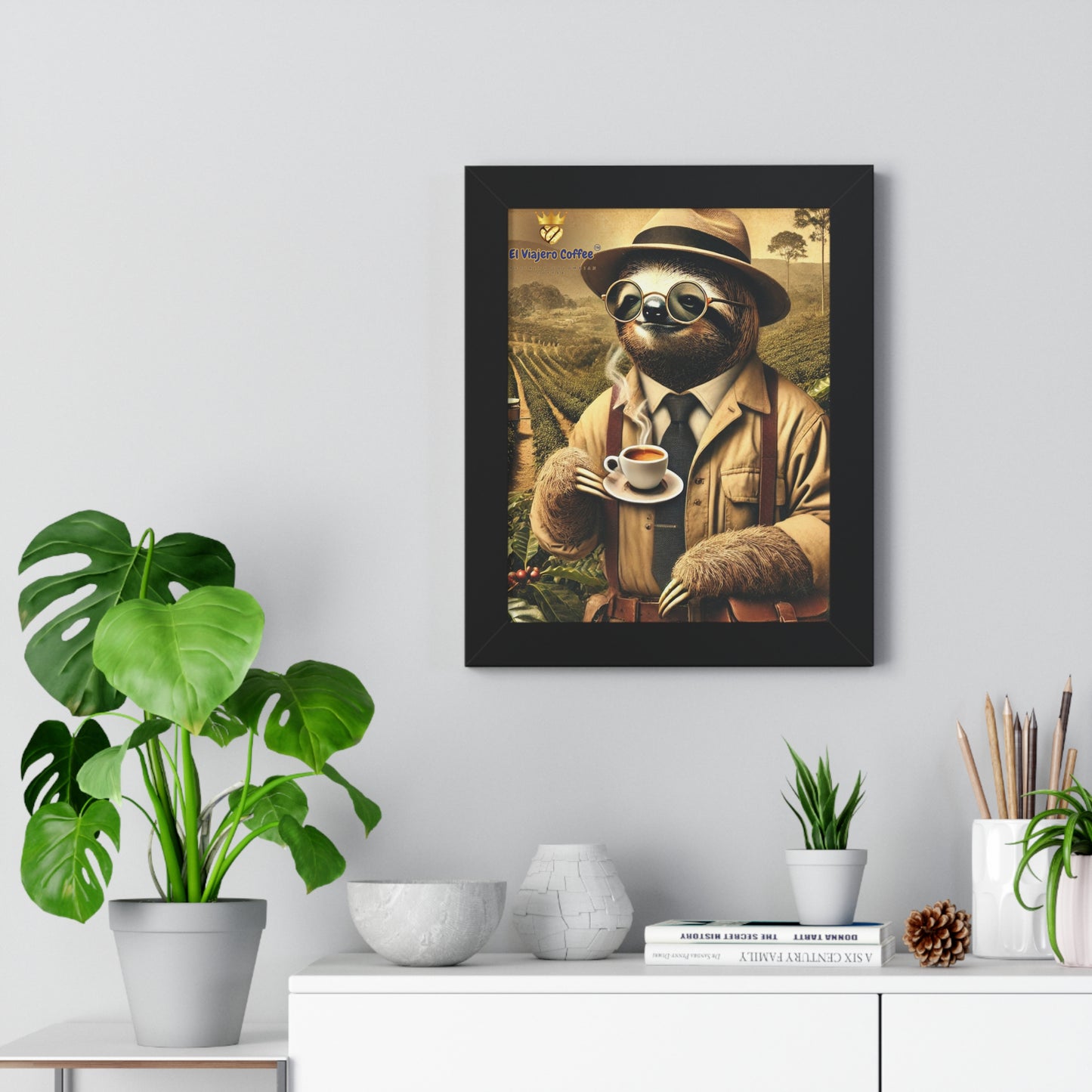 Vertical Poster - El Viajero Coffee Decaf Sloth