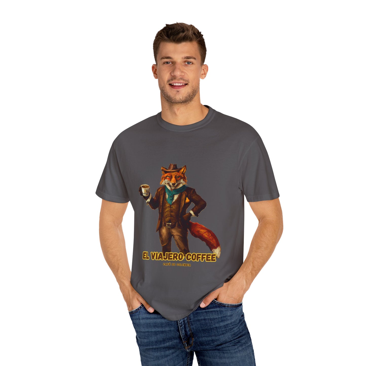 Coffee Taza Fox Unisex T-shirt - El Viajero Design