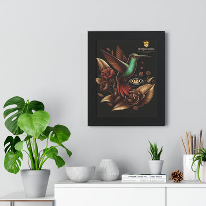 Vertical Poster - El Viajero Coffee - Huila hummingbird