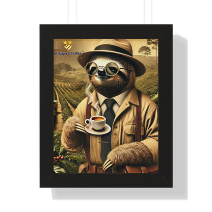 Vertical Poster - El Viajero Coffee Decaf Sloth