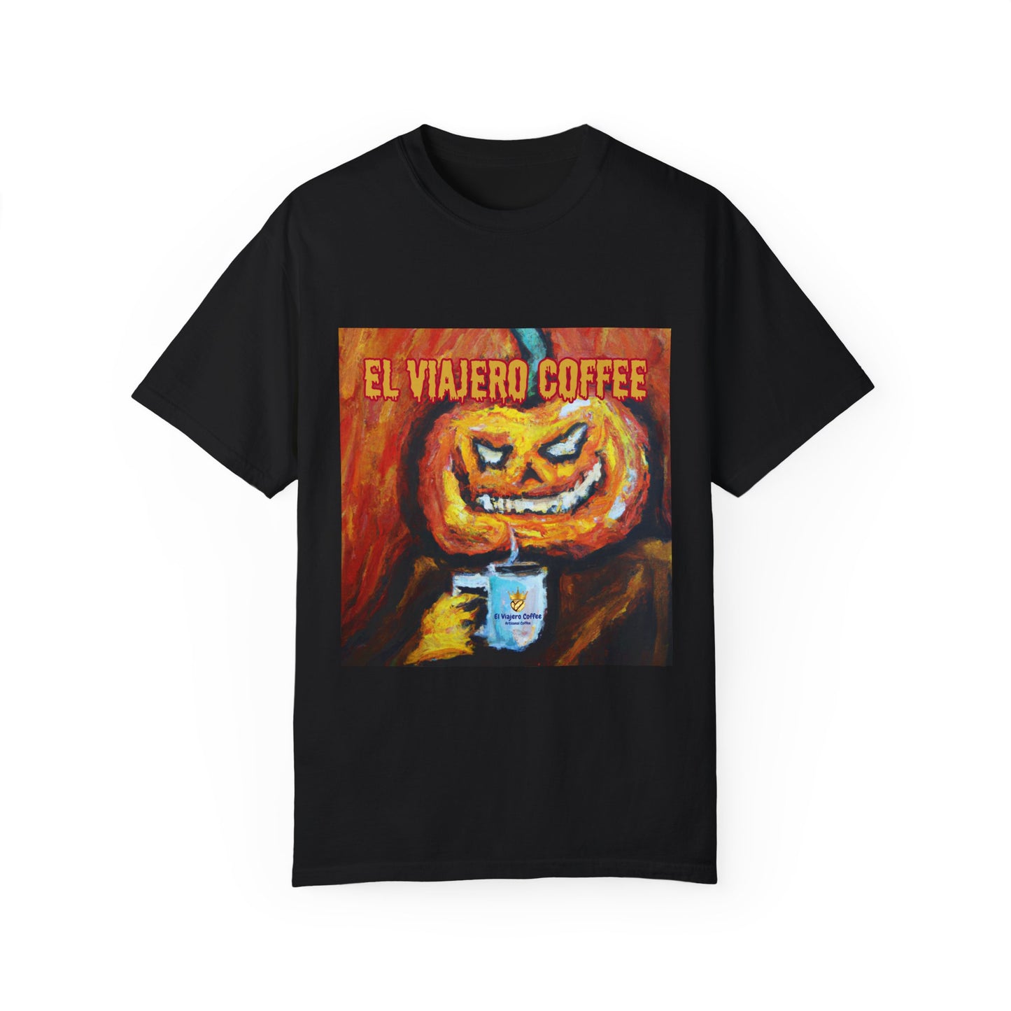 El Viajero Coffee Halloween Jack O'Lantern T-shirt