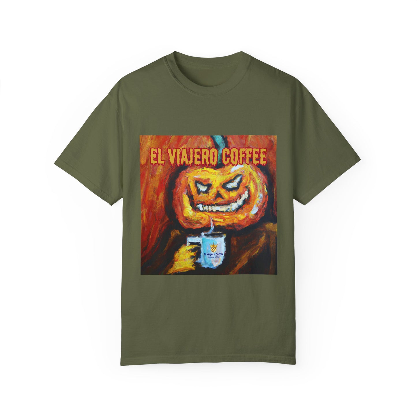 El Viajero Coffee Halloween Jack O'Lantern T-shirt