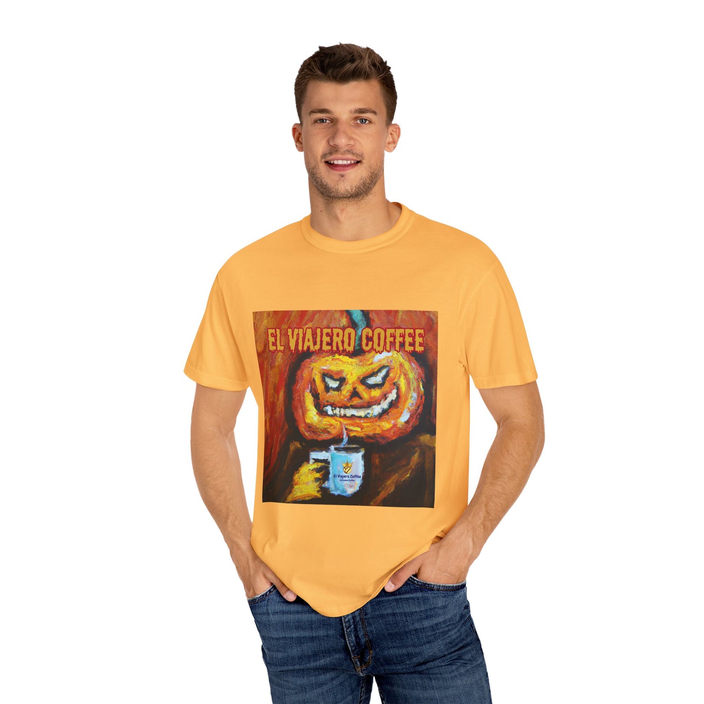 El Viajero Coffee Halloween Jack O'Lantern T-shirt