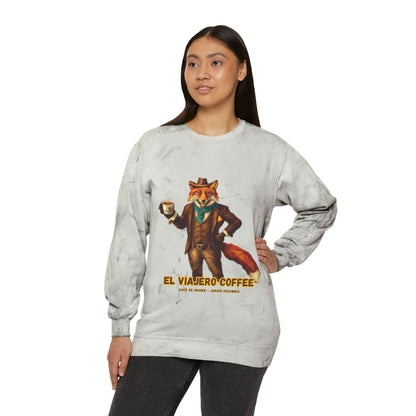 Fox Design Unisex Color Blast Sweatshirt - El Viajero Coffee Theme