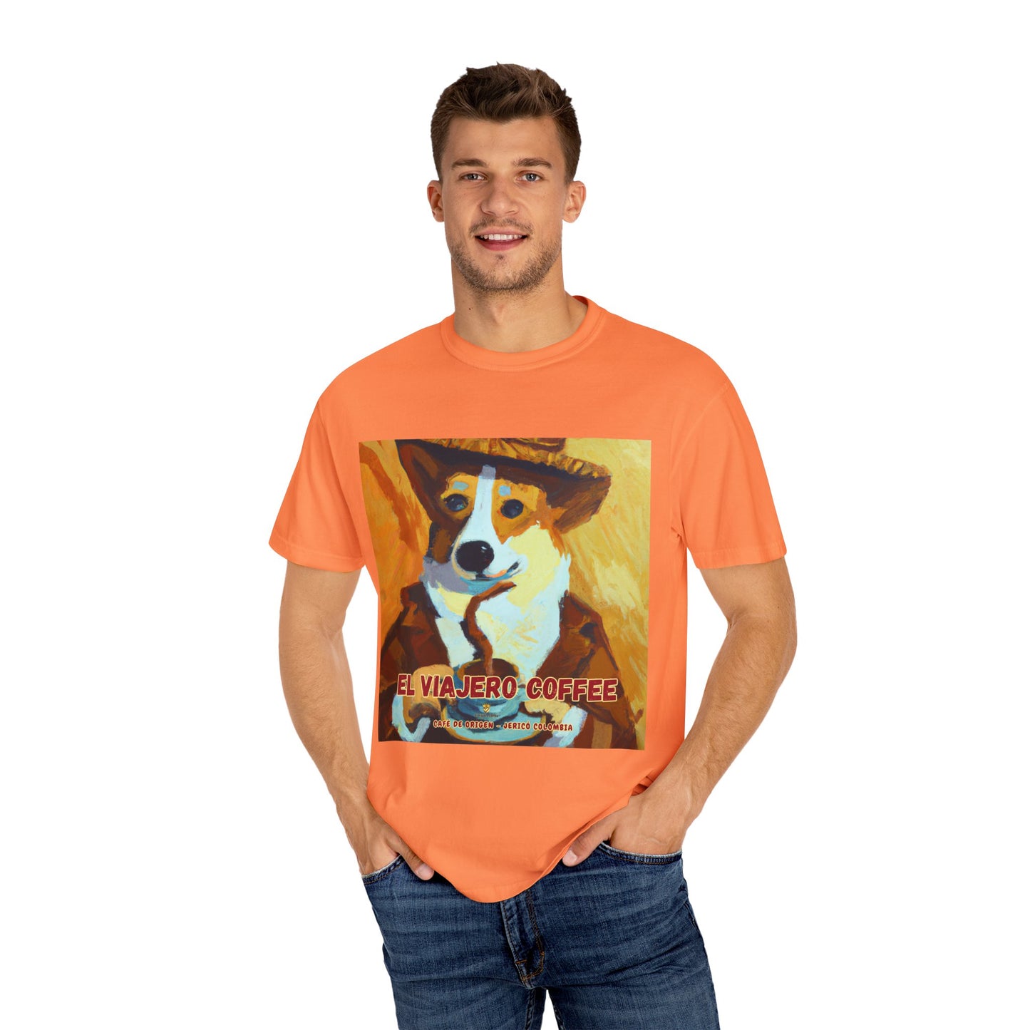 El Viajero Coffee - Caffeinated Corgi - T-shirt