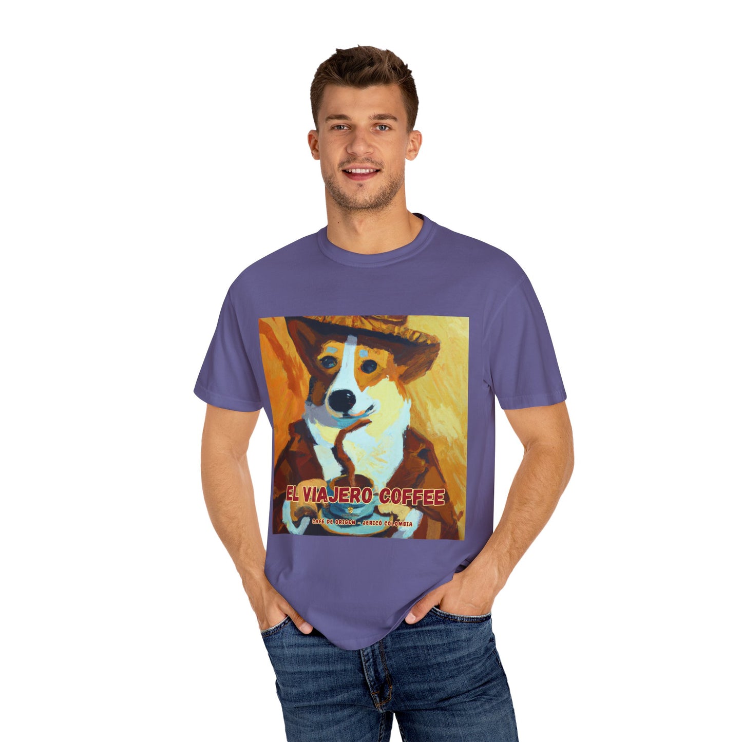 El Viajero Coffee - Caffeinated Corgi - T-shirt